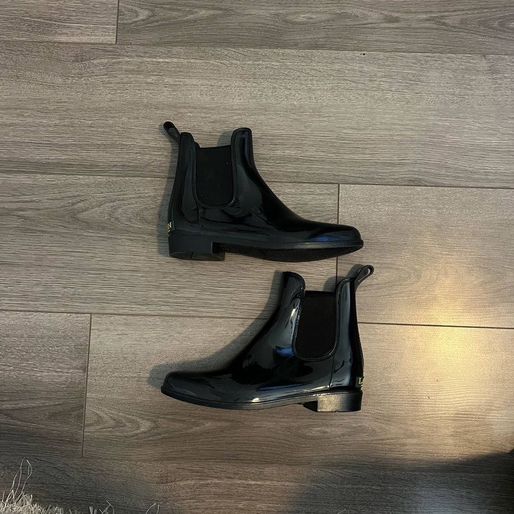 Black Women's Ankle Rain Boots